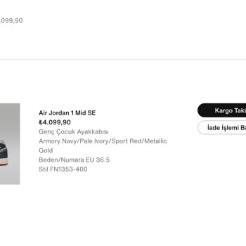 Nike.com.tr Den Teslim Edilmeyen Ayakkabı