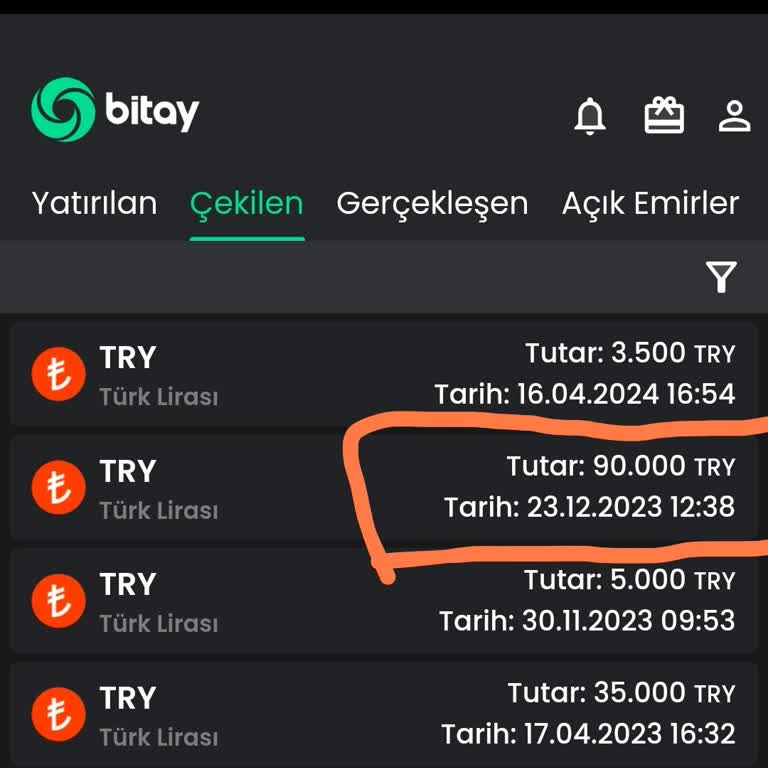 Bitay Para Çekme İşlemi