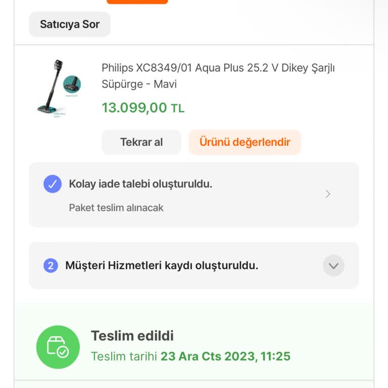 Hepsiburada Philips Süpürge İade Sorunu Ve Müşteri Memnuniyetsizliği