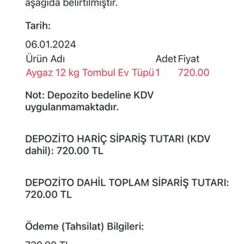 Aygaz Tüp Fiyat Tutarsızlığı