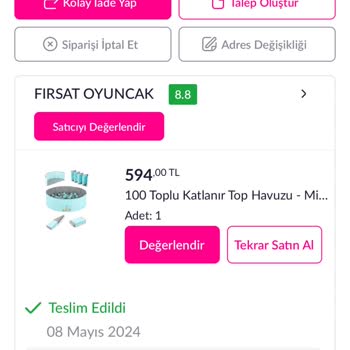 Pazarama Yanlış Ürün Gönderimi