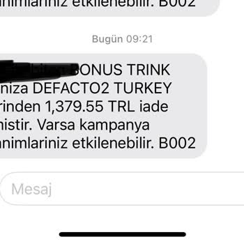 DeFacto Eksik Para Yatırılması