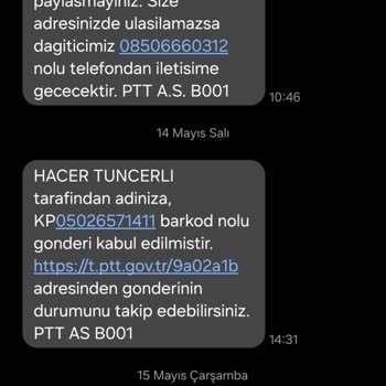 PTT Kargomu Adrese Teslim Etmedi