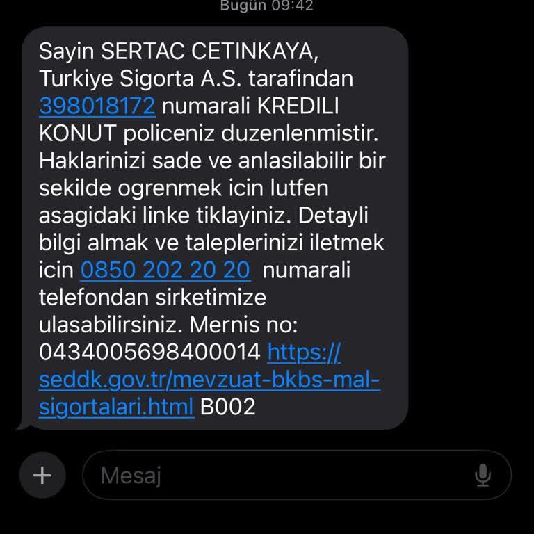 Türkiye Sigorta İzinsiz Konut Poliçesi