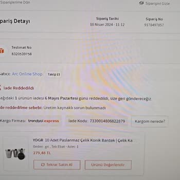Trendyol Firmalarla Birlikte Müşteriyi Mağdur Ediyor