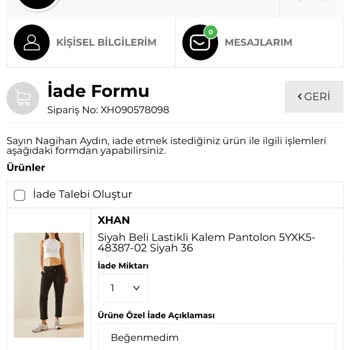 Xhan İade İşlemi Yapmıyor