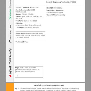 "Arçelik Tarafından Mağdurum."