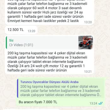 Turuncu Oyuncaklar Dünyası Akülü Araba Satışında Yaşanan Mağduriyet