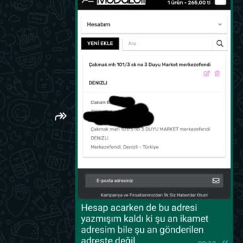 Modaloli Alışveriş Şikayetim Var