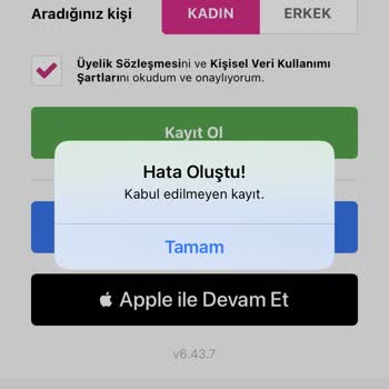 Apple Üyelik Giriş Sorunu