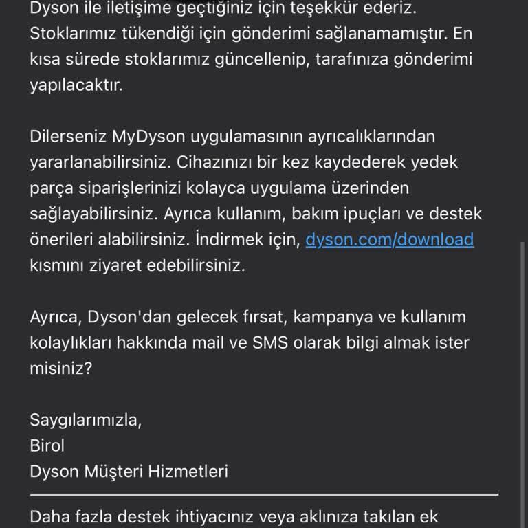 Dyson V15 Arızalı Lazer Başlık Stok Durumu