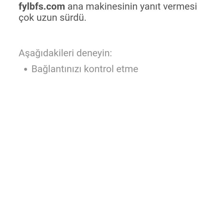 Https://fylbfs.com Adresine Ulaşılamıyor