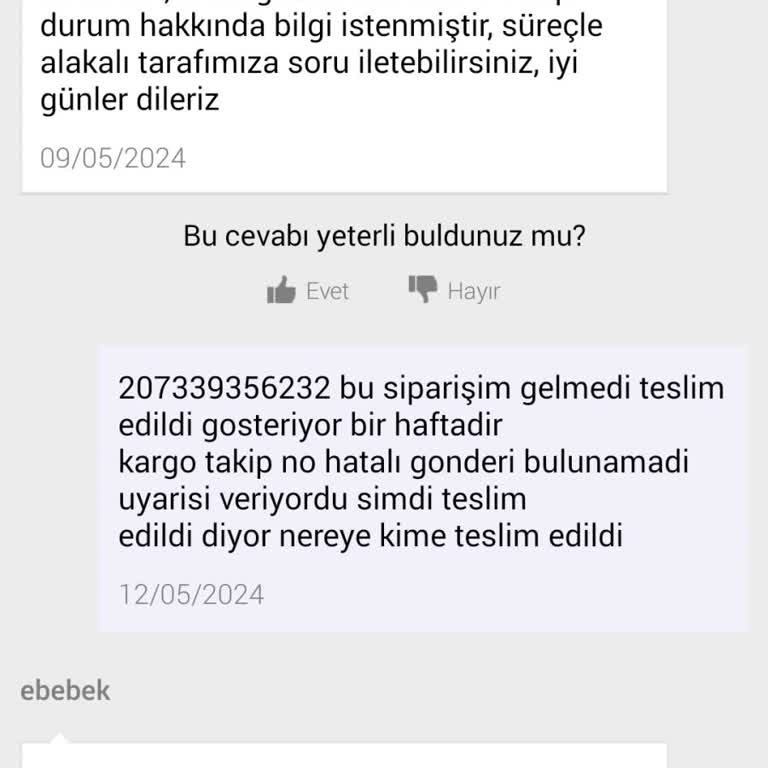 N11 Ürünü Göndermeden Teslim Edildi Gösteriyor