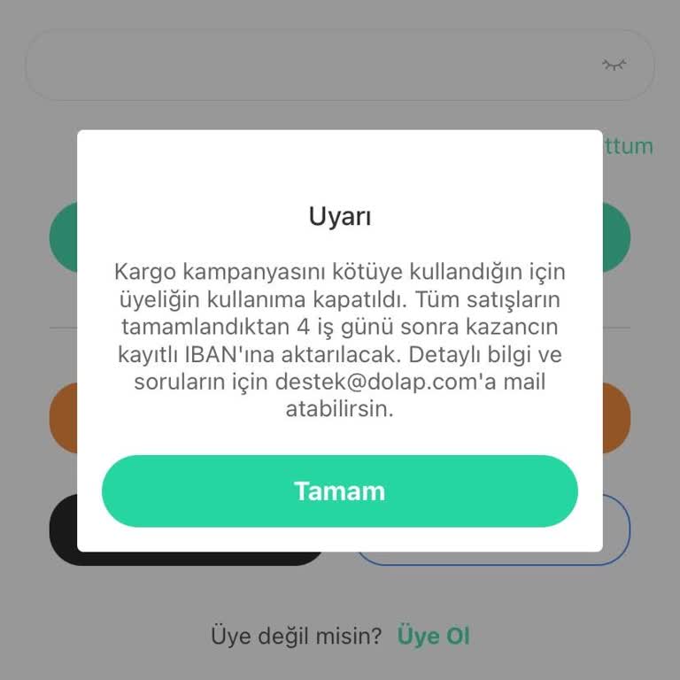 Dolap Hesabımın Haksız Yere Kapatılması