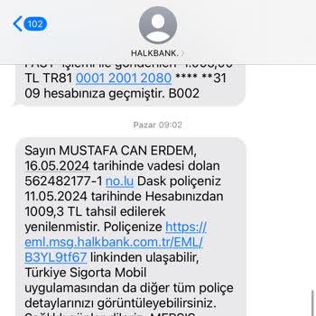 DASK (Doğal Afet Sigortaları Kurumu) İzinsiz Yenilenen Zorunlu Deprem Sigortası Ve İadesi Talebi