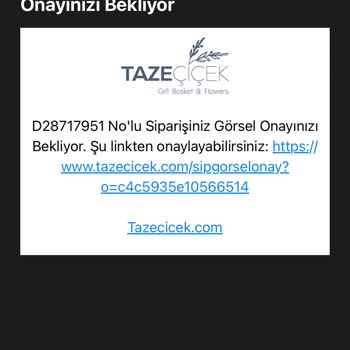 Taze Çiçek (tazecicek.com) Onaysız Ve Yanlış Saatte Evde Kimse Yokken Ürün Kapıya Bırakılıyor
