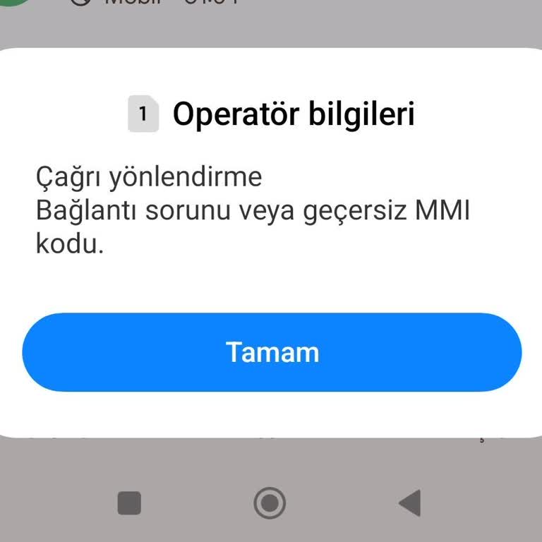 Vodafone Hizmet Çözümsüzlüğü (Çağrı Yönlendirme- Mmı Hatası)