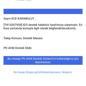 PttAVM Ücret İade Edilmedi