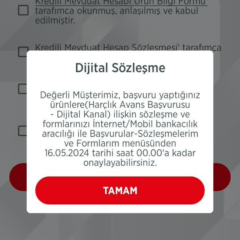 Ziraat Bankası Ziraat Genç Kart Harçlık Nakit Avans Onaylanmıyor