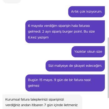 Getir'den Fatura Talebi Sorunu Ve Müşteri Mağduriyeti