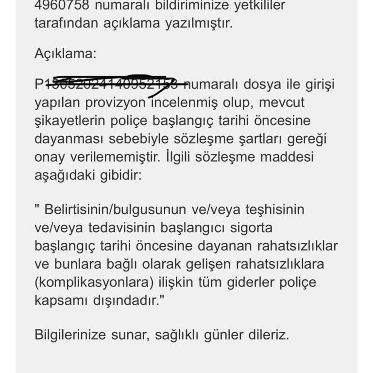 Anadolu Hayat Emeklilik Hayat Sigorta 8 Ayımda İlk Kullanımda Ret Vermesi