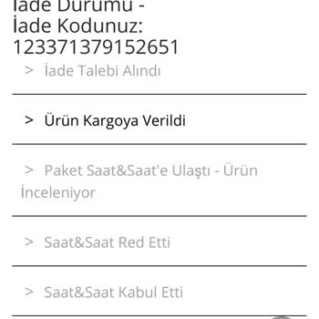 Saat & Saat İade Değişim Problemi Arızalı Ürün