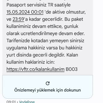 Vodafone Bilgim Olmadan Yurt Dışı Paket Satın Alınıyor