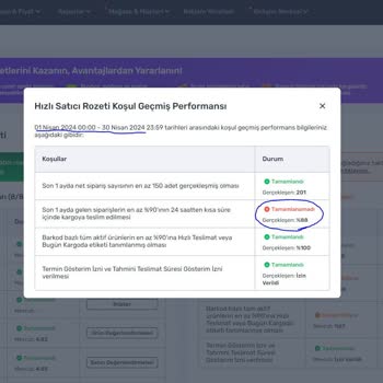 Trendyol Hatalı Metrikler Ve Verilmeyen Rozetler