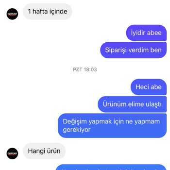 Elwear (Elwearsc) Shopier'den Aldığım Ürünün Değişimi Yapılmıyor