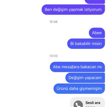 Elwear (Elwearsc) Shopier'den Aldığım Ürünün Değişimi Yapılmıyor