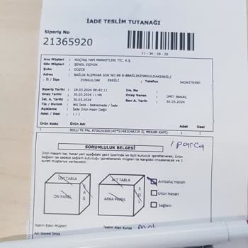 Koçtaş Ürün İadesi Sonrası Geri Ödeme Yapmakta Gecikiyor