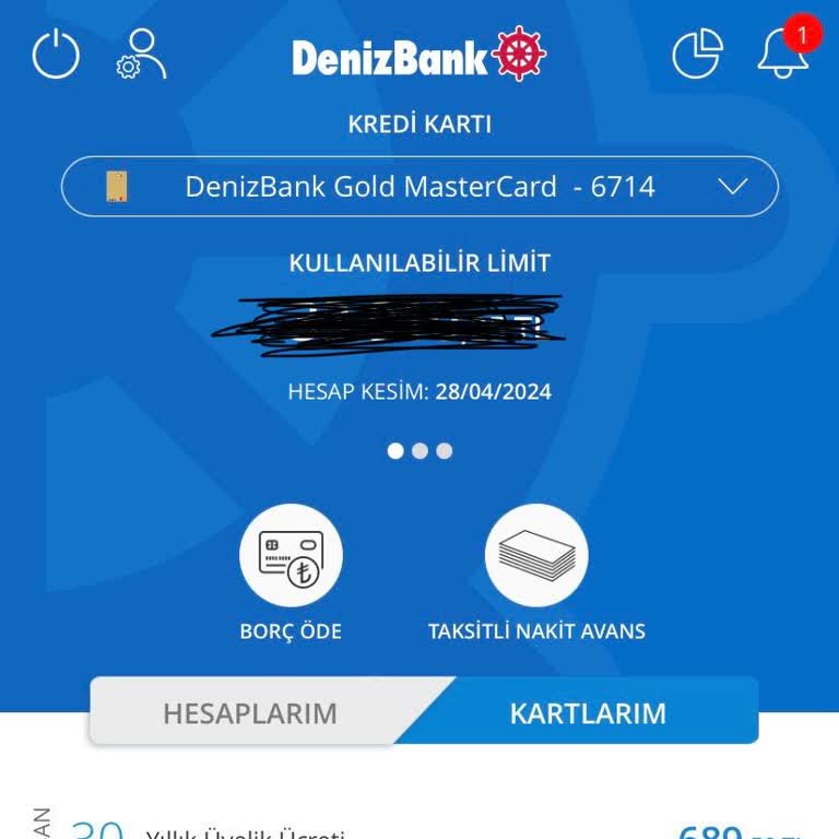 Denizbank Haksız Kart Aidatı!