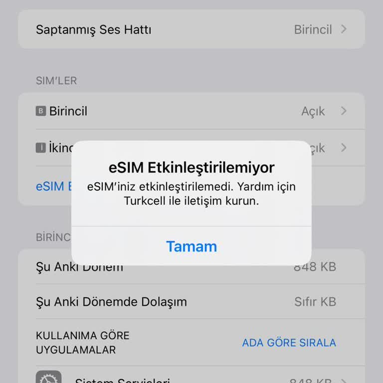 Turkcell Esim Gelmiyor Sorun İle İlgili Bilgi Alamıyorum.
