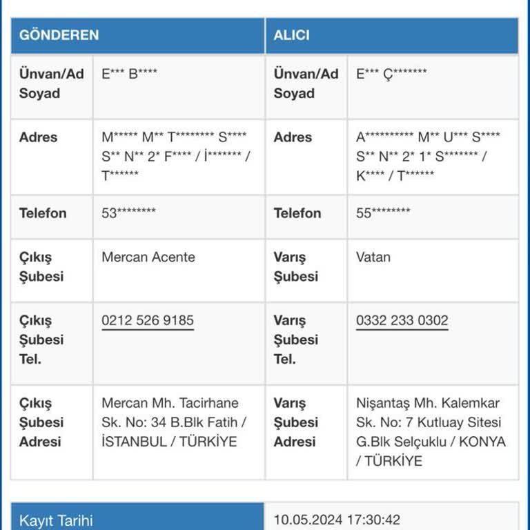 Sürat Kargo Vatan Şubesi Kargo Dağıtımı