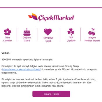 Çiçek Market Beklentimden Uzak Teslimat
