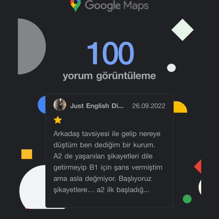 Just English Şirinevler Şubesi Sorumsuzluğu