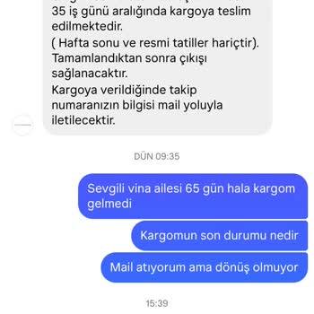 Vina Seramikten Sipariş Verdim Ama Hala Elime Ulaşmadı