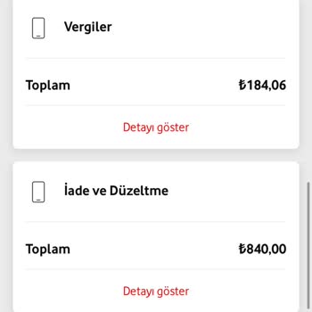 Vodafone İade Ve Düzeltme
