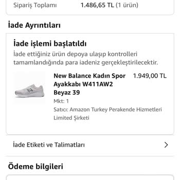 Amazon New Balance Ayakkabı Sahte Çıktı