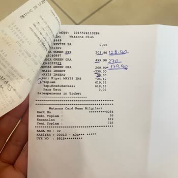 Watsons Yanlış Hesaplayıp Fazla Para Alıyorlar