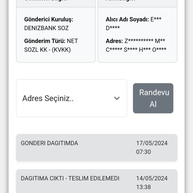 Kuryenet Kartımı Teslim Etmedi