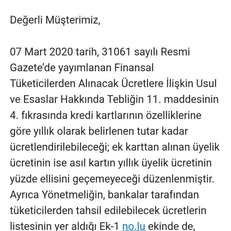 İş Bankası Kredi Kartı Ücreti