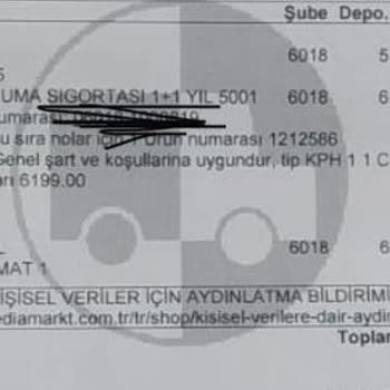 Media Markt Ve Yapışıp Yaptırdıkları Saçma Uzatılmış Sigorta