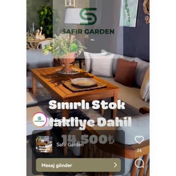Safir Garden (safirgardenn) Bahçe Mobilyası Siparişinde Yaşanan Sorunlar