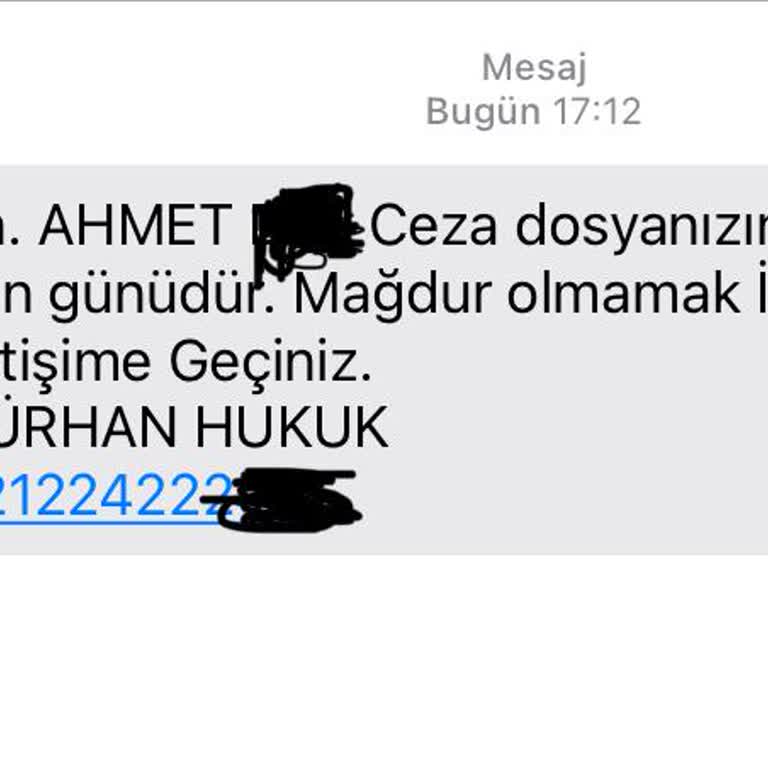 Gürhan Hukuk (SMS) Adıma Ceza Dosyası Varmış