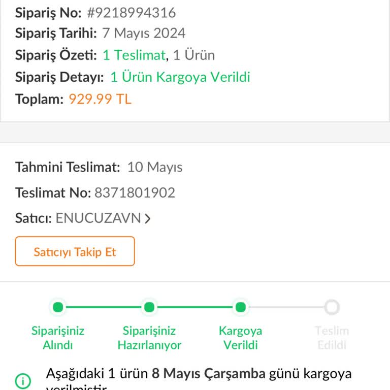 Trendyol Express Teslimat Gecikmesi Yaşanıp Ürünüm Elime Ulaşmadı