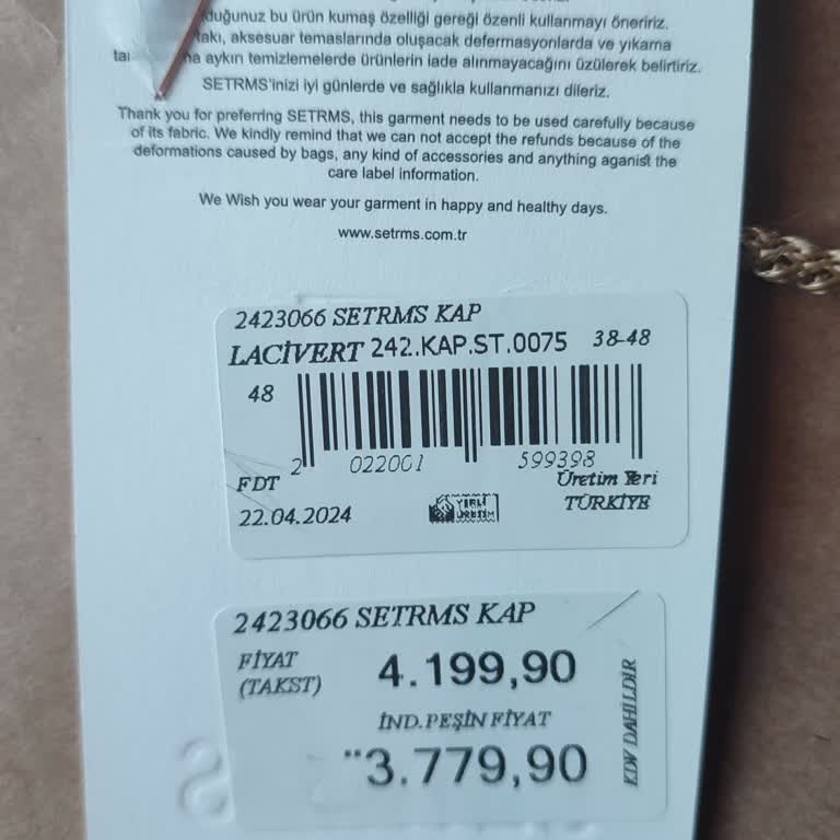 Setrms 810 TL Miz Göz Göre Göre Çalınmaya Çalışıldı.