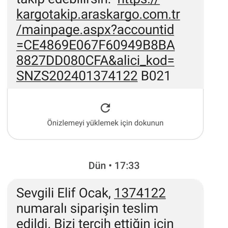 Sinoz Yanlış Ürün Gönderimi
