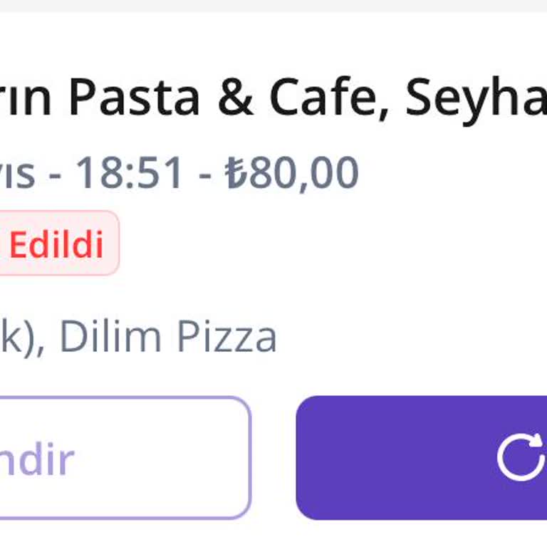 GetirYemek Elit Cafe Adana Sipariş Sorunu