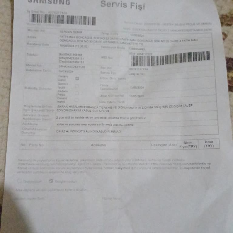 Vatan Bilgisayar Samsung A34'te Yaşanan Teknik Sorunlar Ve Mağduriyet